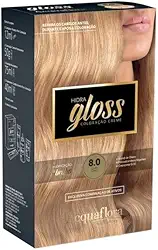 AcquaFlora Coloração Permanente Hidra Gloss Louro Claro 8.0 Acquaflora