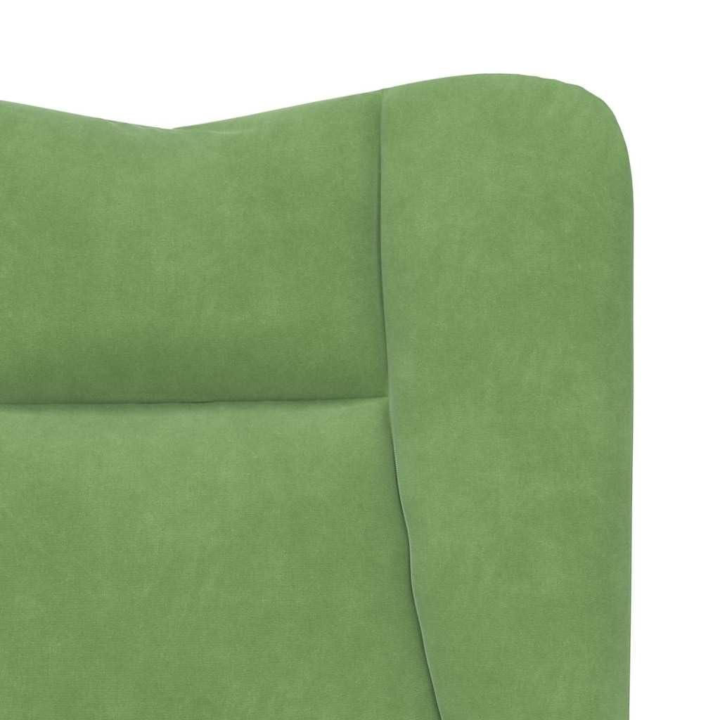 vidaXL poltrona Verde chiaro 63 x 67 x 94 cm Velluto, Poltrona Moderna, Seduta in Velluto, Comoda e Relax per Soggiorno o Camera, Design Elegante e Style
