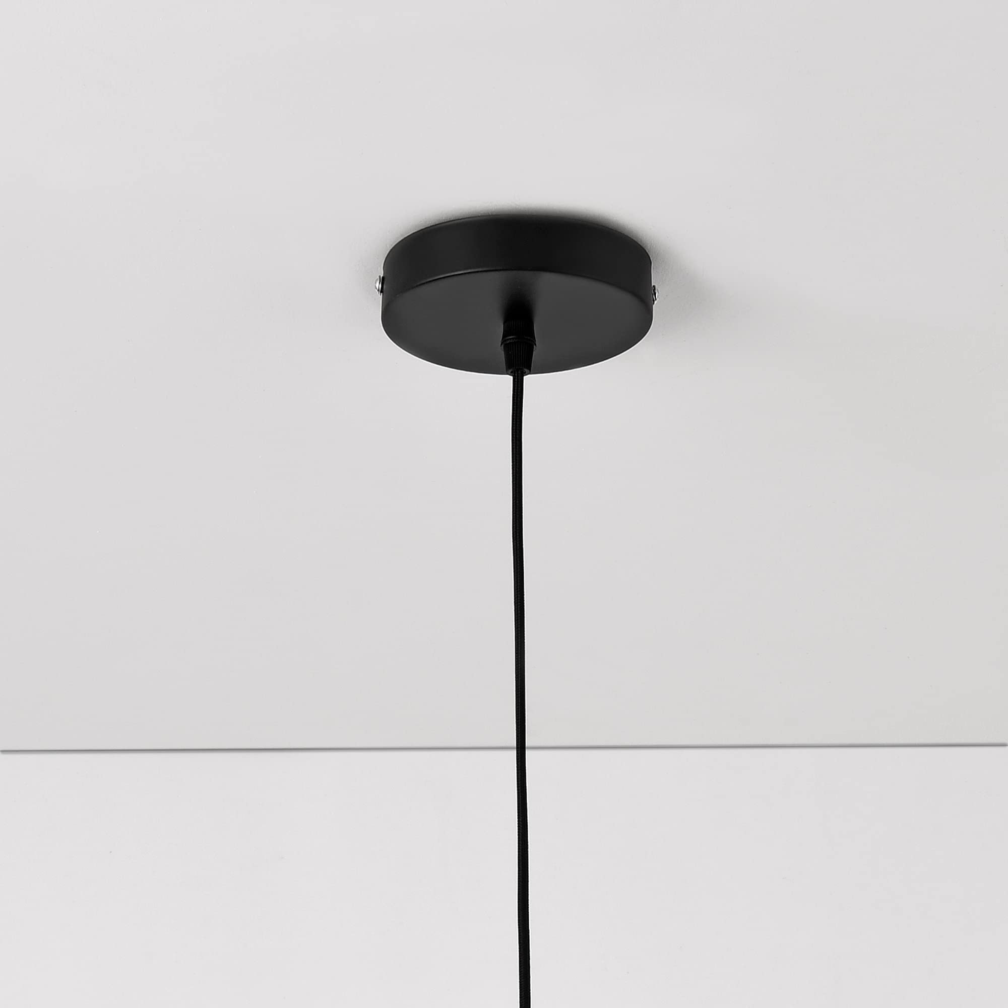 lux.pro Lámpara Colgante Lámpara de techo 149 cm con Cable E27 60W Luz Efectiva Iluminación interior 230V 50Hz Interruptor de pared Diámetro de pantalla 40 cm Negro y Dorado
