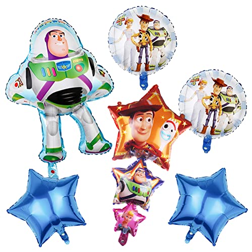 IFHDO Globos de Toy Story, 6Globos de Papel de Buzz Lightyear, Decoración de Fiesta Temática...