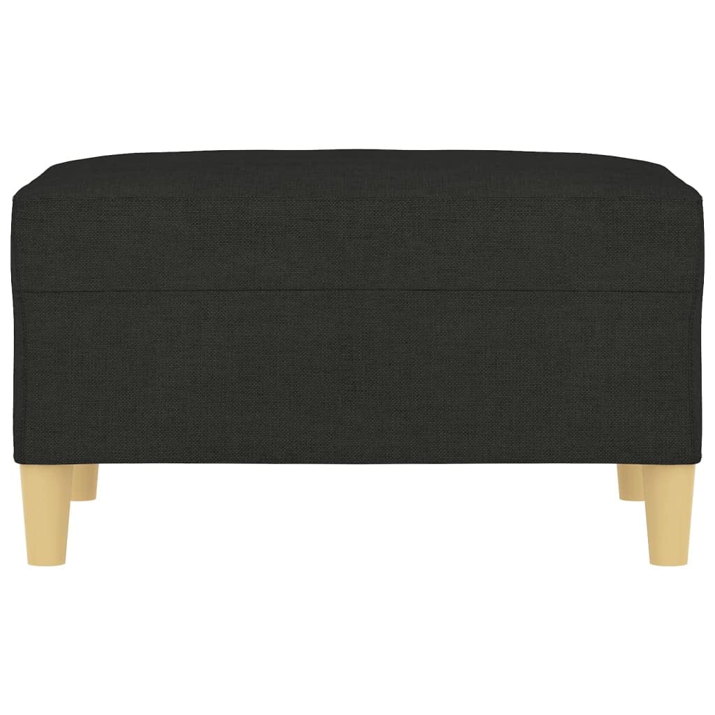 vidaXL Poggiapiedi Nero 70x55x41 cm in Tessuto