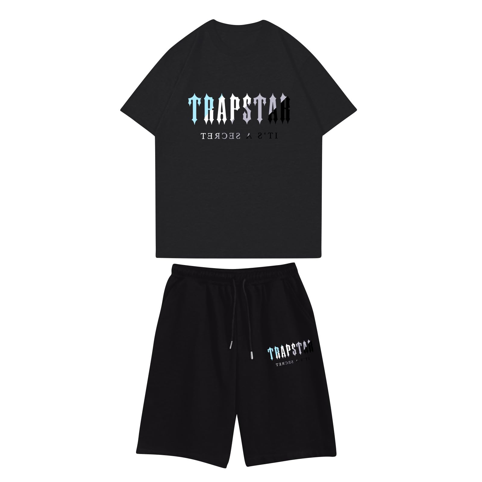 BFTHWY Chandal Trapstar Niño Manga Corta Camiseta y Pantalon Trapstar Corto Niño Camiseta Trapstar Niño Pantalon Corto Trapstar Niño Verano Conjunto Trapstar Niño