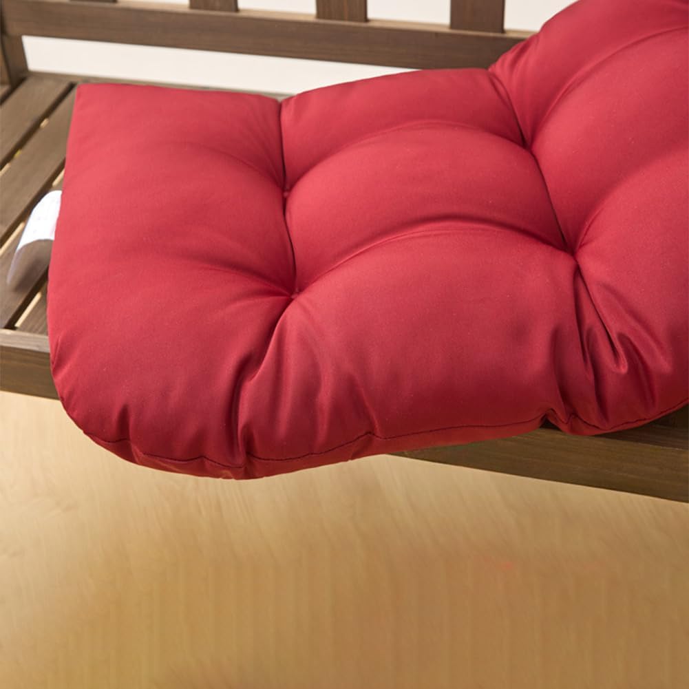 Outdoor Bench Cushion 48X19 Inch Patio Chair Cushions Tufted Porch Swing Cushions Patio Bench Cushion with High Elasticity PP Cotton for Indoor/Outdoor (Red)