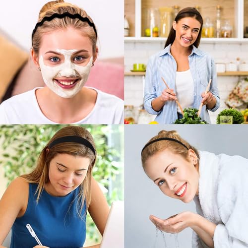 AHONEY 7 Pack Black Headbands for Women Mens Headbands with Teeth Non Slip Hairbands for Women's Hair Accessories Comb Headband Diademas Para Mujer (Black) - Image 6