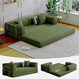 Sofá cama convertible multicolor de 2 metros verde KM Primiertes Schlafsofa diseño ahorro de espacio, ideal para sala de estar y habitación de invitados