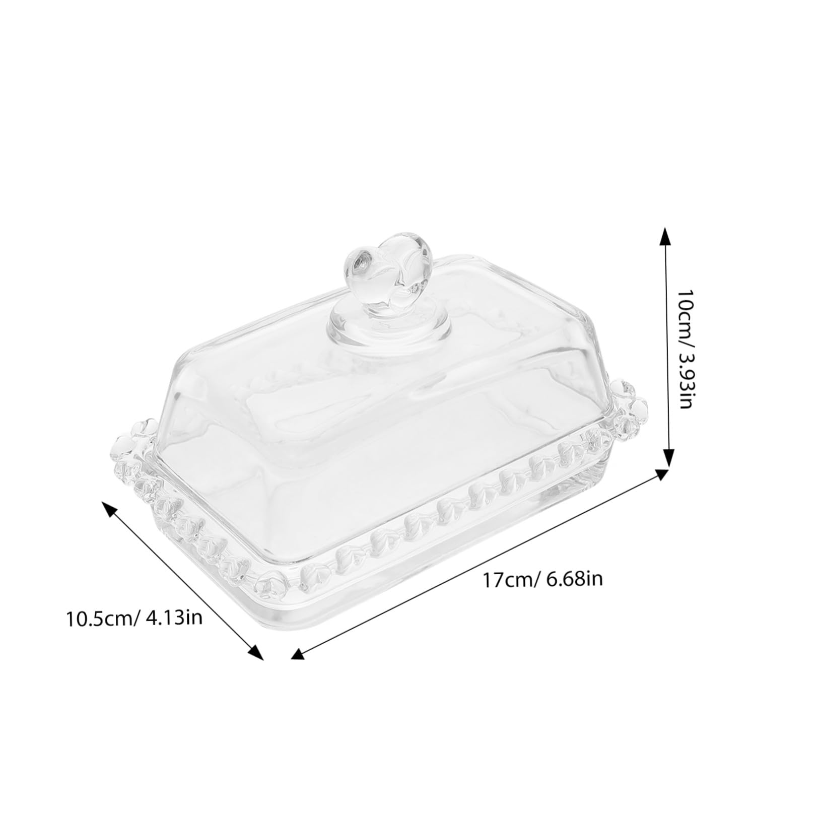 GALPADA Beurrier En Verre Transparent Avec Couvercle Plat à Beurre Verre Réutilisable Usage Domestique Préservation Des Aliments