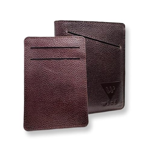 WIZI 100% Leather Wallet for Men | RFID Blocking | Bifold, Extra Capacity with 2 ID Windows Removable Slim Front Pocket Card Holder | Slim Billfold with 7 Card Slots | Gift for Him2