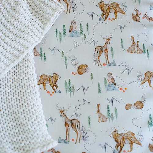 Image of Baby Changing Pad Cover 2-Pack for Boys, Girls (Magic Forest) - Premium Fitted Sheets Baby Diaper Changing Table Cover - Buttery Soft Cotton Blend