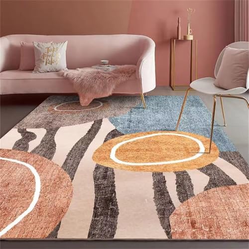 DJHWWD Alfombra Juvenil Dormitorio Habitaciones Juveniles BLU 120x200CM Rectangular de Color Naranja para la Sala Estar. Salon Grandes Puerta Entrada Casa
