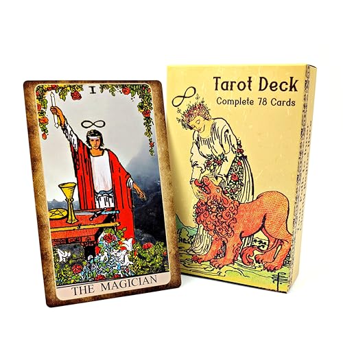 Witchy Cauldron Baraja de cartas de tarot grande, extra grande de 3.5 x 5.5 pulgadas, mazo de tarot gigante de gran tamaño con guía (idioma español no garantizado), obra de arte vívida grande, RWS