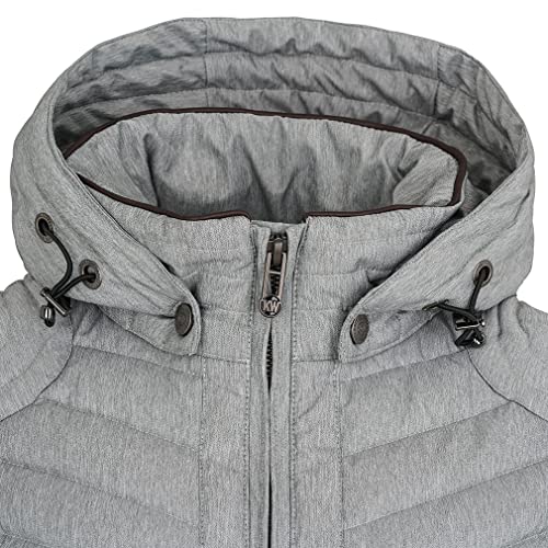 Knuffelwuff Damen Übergangsjacke - Leichte Jacke Brooklyn Größe: XXL / 44 Hellgrau - Atmungsaktive Wasserabweisende Jacke für Outdoor, Wandern, Reisen, Gassi gehen