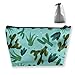 Produktbild Watercolor Cactus Sea Blue Makeup Bag Large Trapezoidal Storage Travel Bag Wash Cosmetic Pouch Pencil Holder Zipper