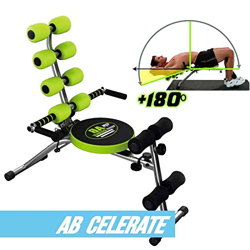 Gymform Celerate - Aparato Abdominal, Color Negro y Verde