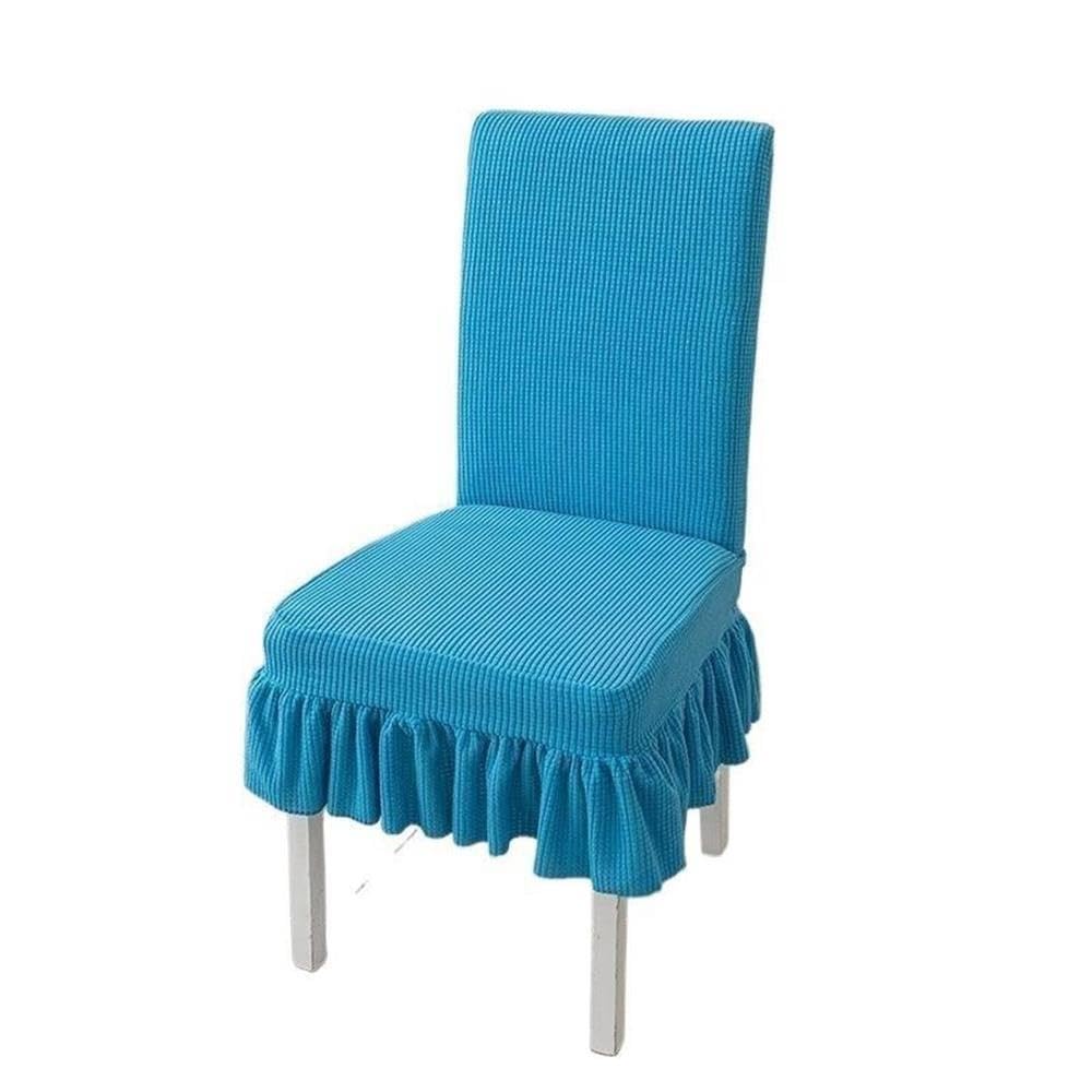 6 Fundas Sillas de Comedor,Funda Silla Elástica Ajustable con Falda Nórdica