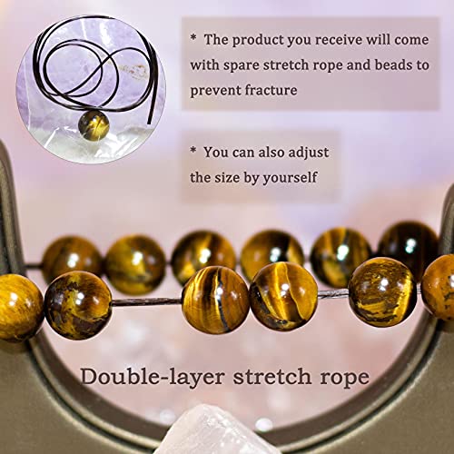 DAZCOLO 8mm Natural Gemstone Stretch Bracelet, Handmade Unisex Crystal Bracelets for Meditation, Yoga, Spiritual Healing & Positive Energy2