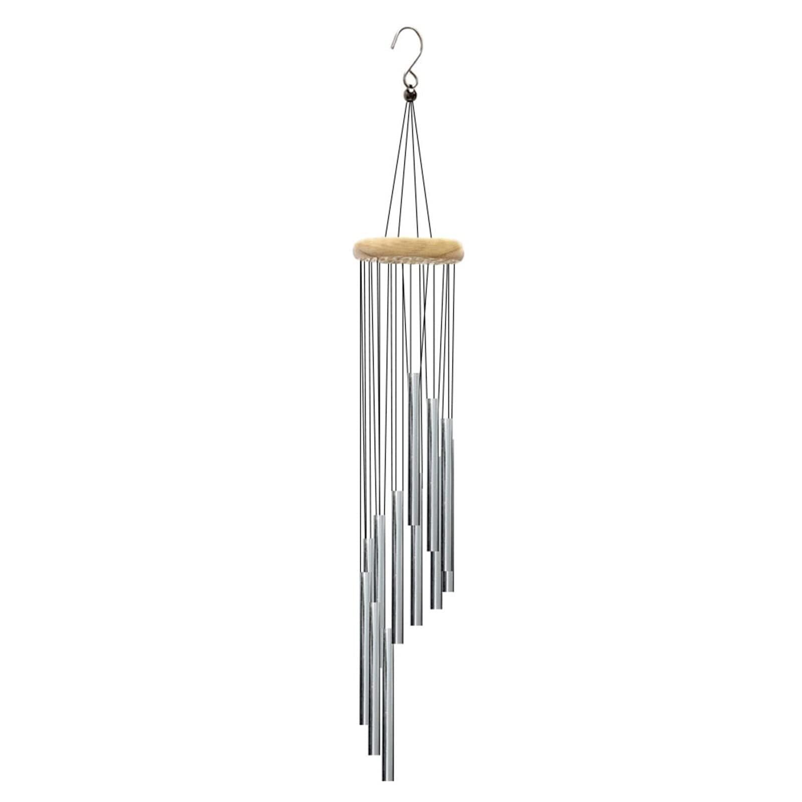 Wind Chime Wind Chimes for Outside Windchimes Outdoor Memorial Windchime Gifts Decoration Windchime(Silver)