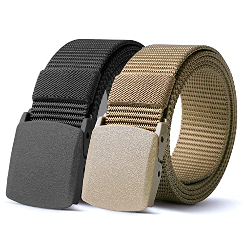Men Tactical Belt, 1.5 Inch Nylon Military Style Belt Canvas Waist Belts for EDC Molle Equipment
