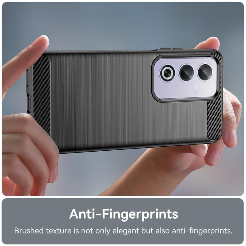 Image of Hybrid Carbon Fiber Back Case for Oppo K12X 5G (Black)