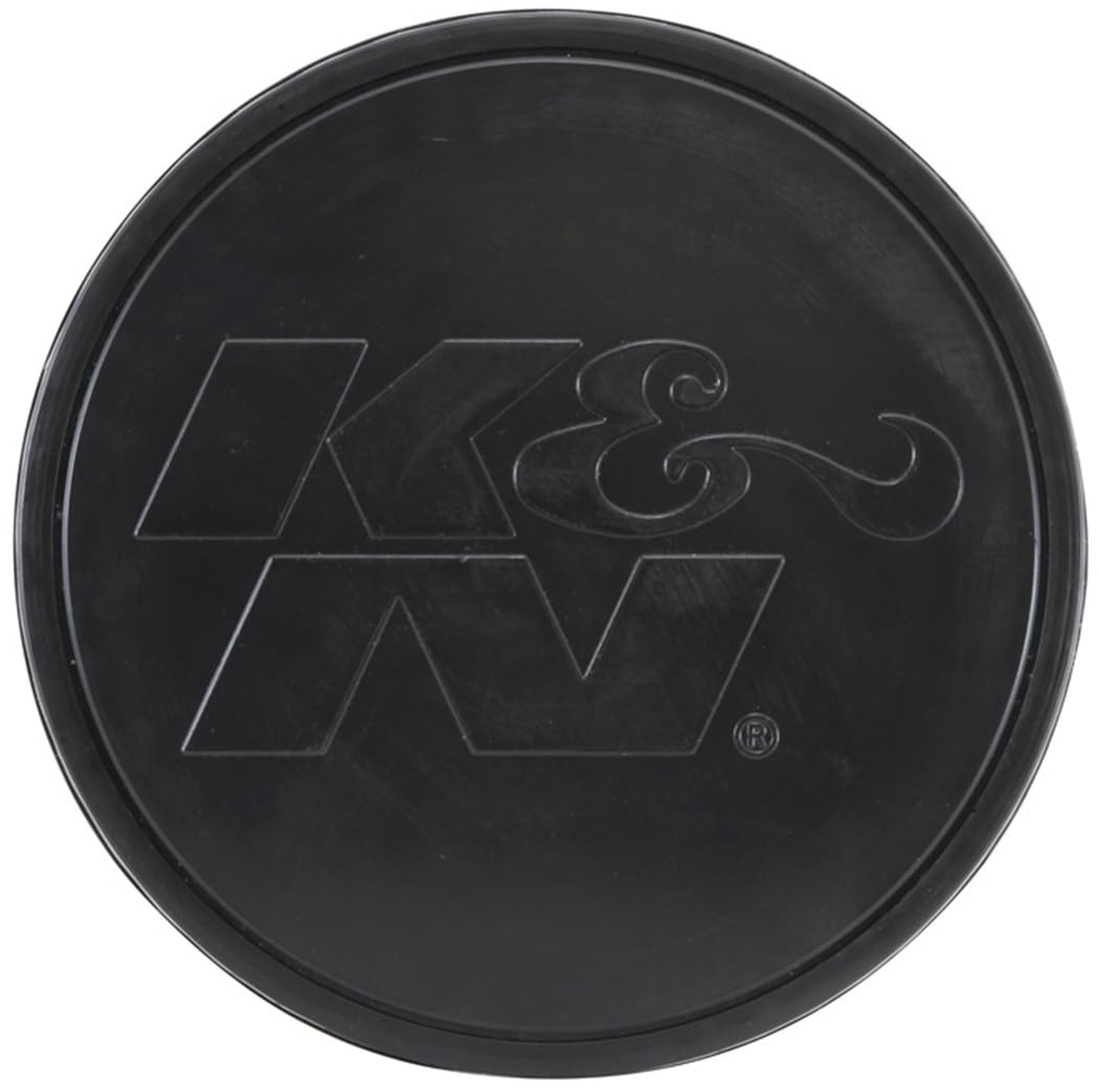 K&N Uniwersalny filtr powietrza zaciskowego: Wysoka wydajność, Premium, zmywalny, wymienny filtr: Średnica kołnierza: 10 cm, wysokość filtra: 20 cm, długość kołnierza: 3,5 cm, kształt: Okrągły stożkowy, RU-5171HBK