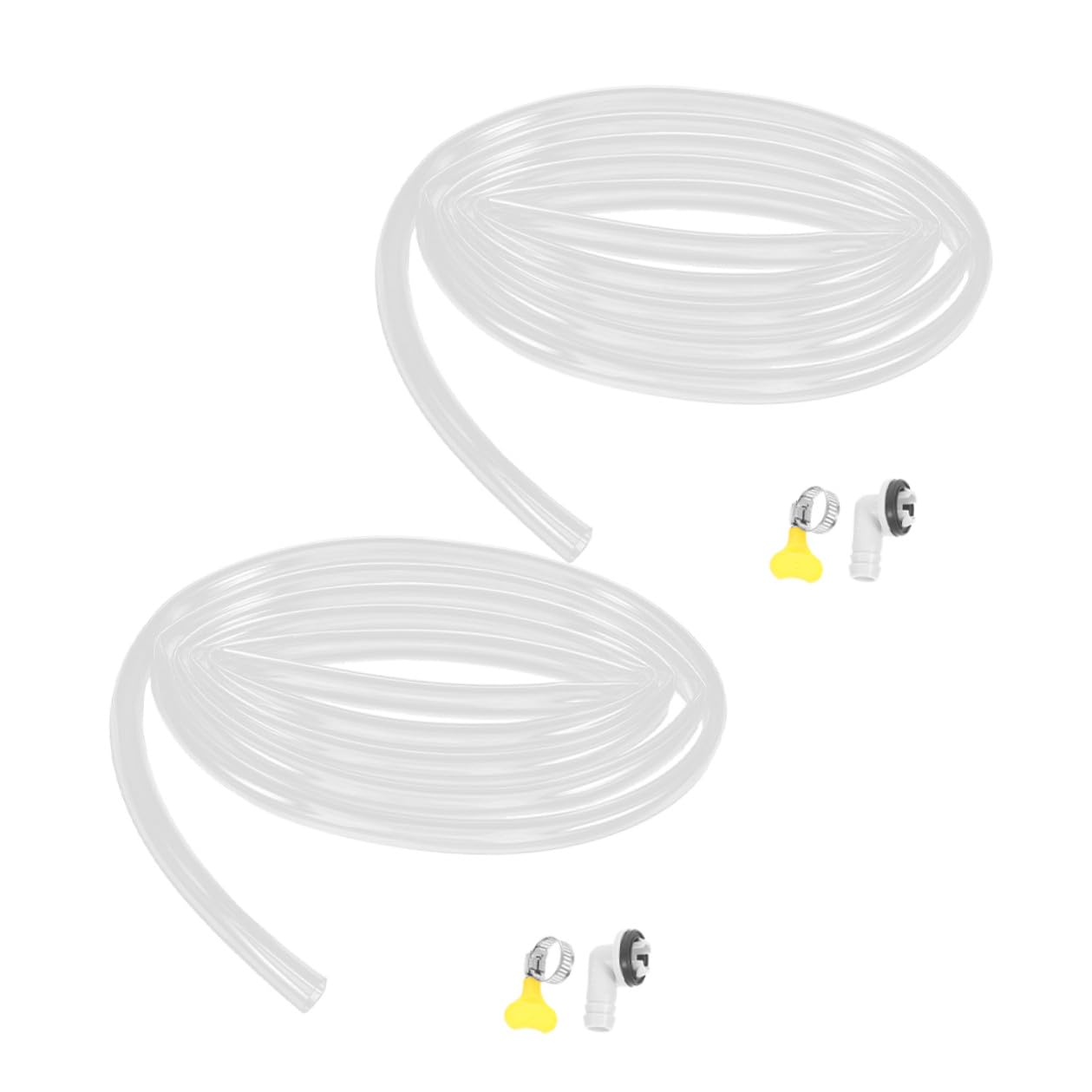 LABRIMP 2 Pezzi Kit Tubo Scarico Flessibile per Condizionatori Gomito Raccordi Metri per Scarico Condensa Unità Ac Domestiche e Commerciali