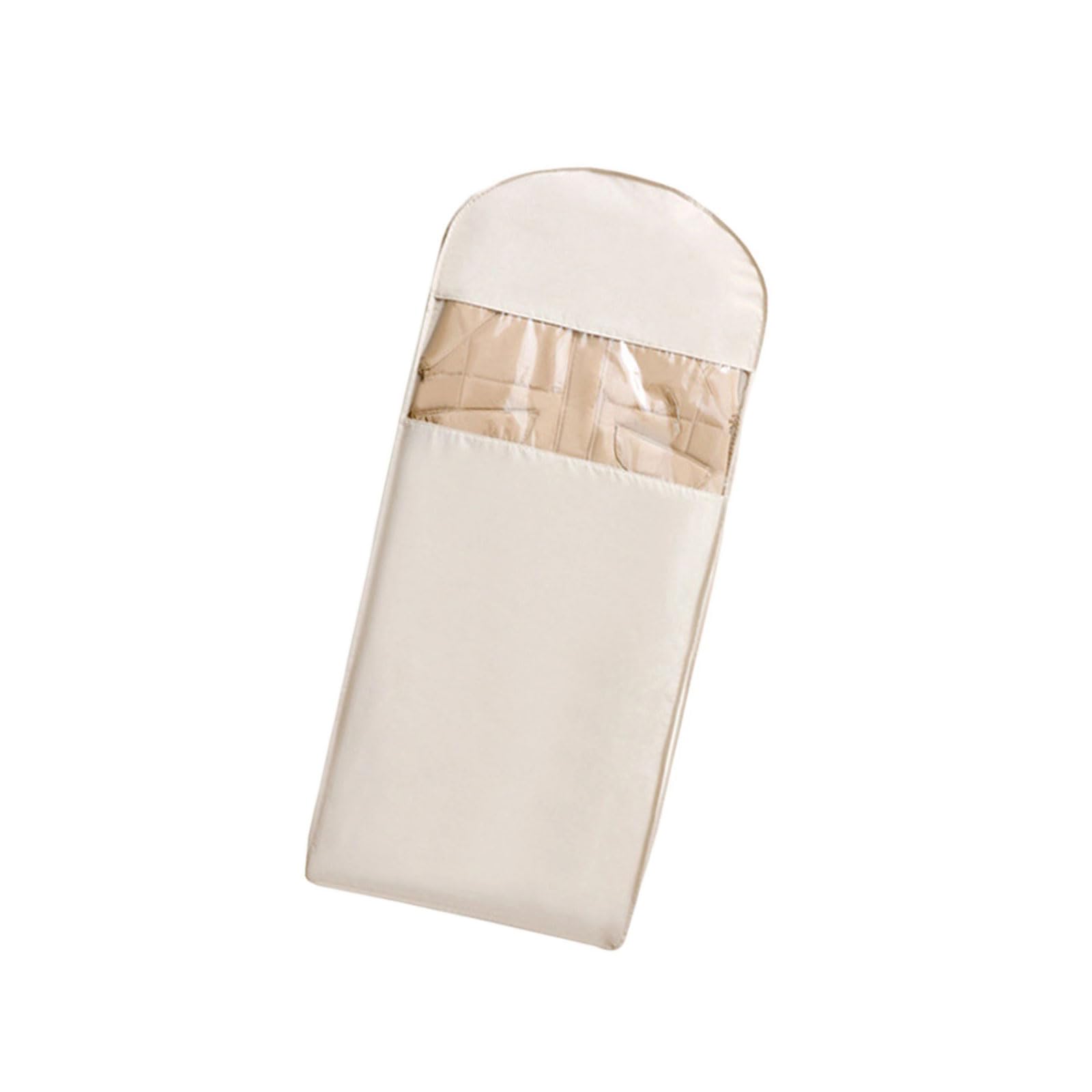Buxuaaaa Beige Color Efficient Two Way Compression Clothes Bag Dustproof Travel Organizers Portable Solution For Minimalists Living Luggage Garment Pack