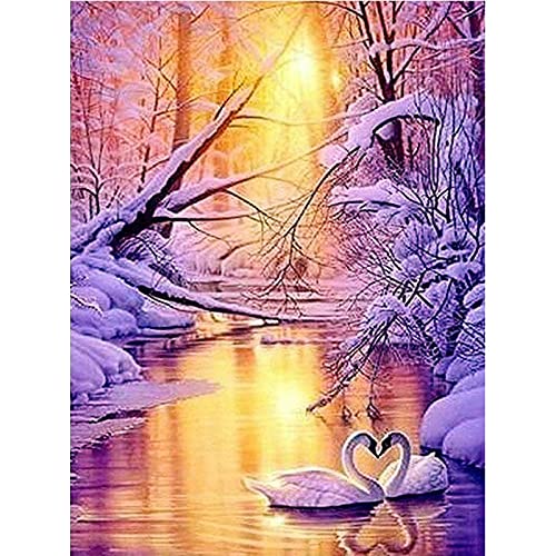 Kit diamant peinture 5D paysage coucher de soleil, une idée cadeau créative et relaxante à offrir