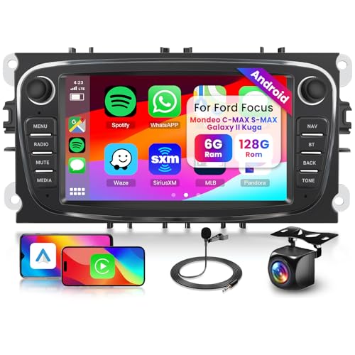 Intrattenimento e Utilità con DSP Integrato, GPS Radio FM/RDS: Autoradio carplay per Ford Focus II mk2 Mondeo S-Max C-Max Galaxy offre una qualità audio di alto livello, con 32 impostazioni EQ DSP integrate, per adattare il suono alle vostre preferenze. Navigate con fiducia grazie al sistema di navigazione GPS e rimanete informati con la radio FM/RDS, rendendo questa unità un centro di intrattenimento e utilità completo per il vostro veicolo.