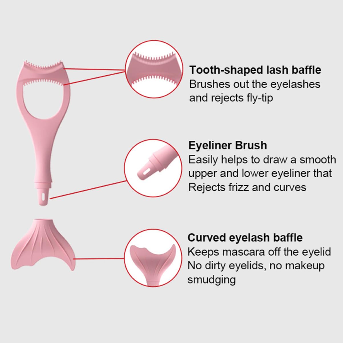 minkissy 8pièces Pochoirs Silicone Pour Eyeliner Outil De Maquillage Pratique Pour Débutantes Et Professionnelles Guide De Fard à Paupières Et Application De Mascara Facile à Nettoyer