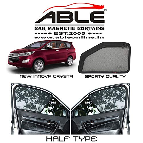 Able Zed Black Car Sun Shade All Curtains with Zipper for