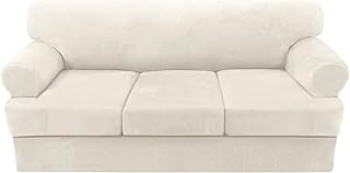 H.VERSAILTEX Sofa Cover 4 Piece T Cushion Sofa Slipcovers Couch Cover Fu...