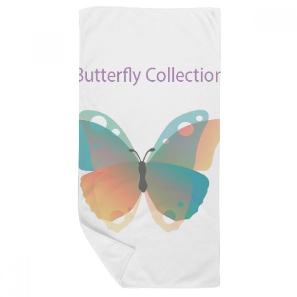 Gant de toilette et serviette de bain papillon pour bébé