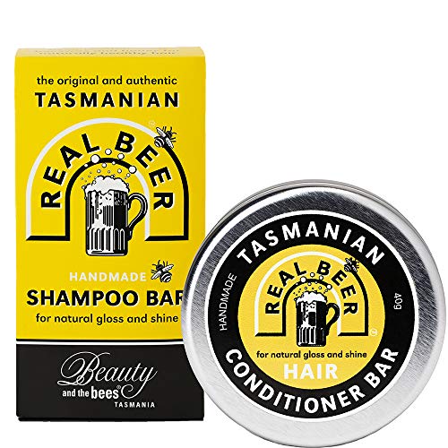 Eco-Friendly Real Beer Solid Shampoo Bar & Conditioner Bar for Normal- Oily-Dry Hair Care Gift Set | All Natural & Eco-Friendly | Sulfate Paraben Free