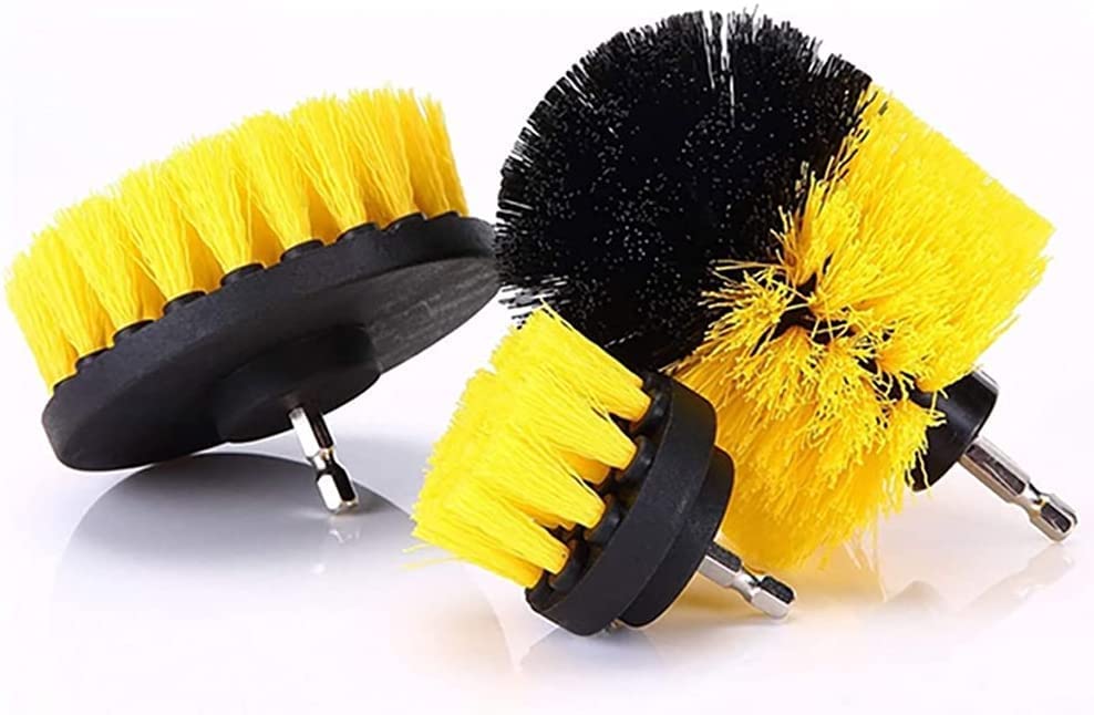 AKRIZA 3Pcs Drill Brush Attachment Set - Power Scrubber Brush Cleaning - r Bathroom Surfaces, Grout, Floor, Tub, Shower, Tile, Corners, Kitchen, Automotive, Grill - Fits Most Drills, YELLOW (B0B33YPN1Y) Amazon Price History, Amazon Price Tracker