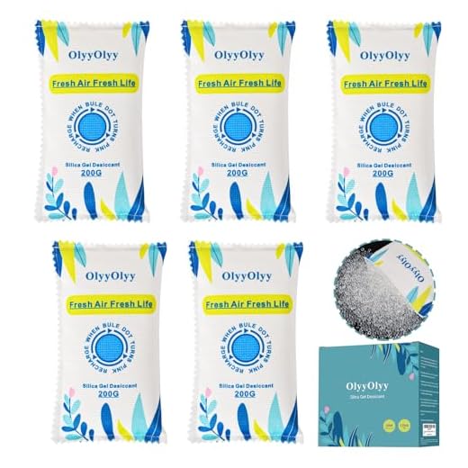 5 x 200G (2.2lbs) Rechargeable Desiccant Packs for Storage,Moisture Absorbers,Car Dehumidifier,Gun Safe Dehumidifier,Humidity Absorber for Closet Bathroom Tool Box RV,Microwave Quickly Reactivated.