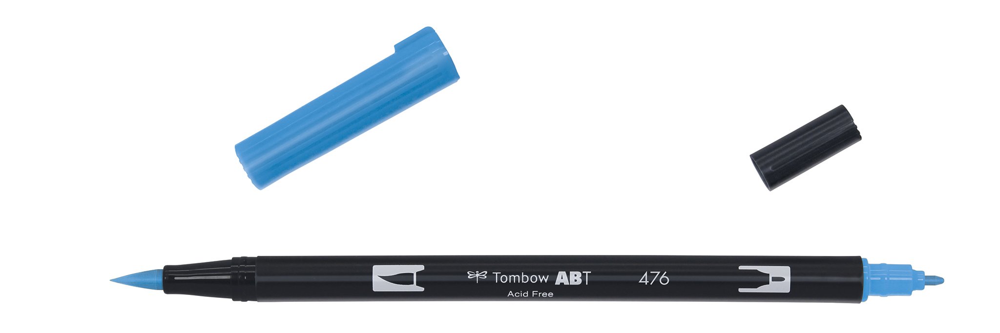TombowABT-476-1P Fasermaler Dual Brush Pen mit zwei Spitzen, geblistert cyan