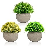 ✿ 【QUALITÄTSMATERIAL】 Diese topf plastik pflanzen besteht aus hochwertigem Kunststoff, jeder teil der pflanze ist sehr solide und bleibt für lange zeit in form. Sicher und ungiftig. Die Töpfe sind aus Holzfaser hergestellt und daher nicht wasserdicht. Bitte diese vom Wasser entfernen.