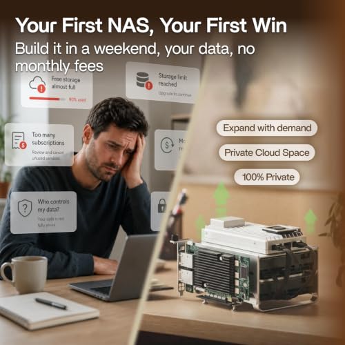 Image of ZimaBoard 2 832 x86 Home Server - Build Your First Real Home Server, Intel N150 Quad-Core, 8GB LPDDR5, 32GB eMMC, Dual 2.5GbE, Dual SATA, PCIe 3.0 x4, ZimaOS for NAS, Home Assistant & Docker