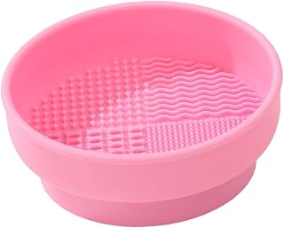 Mipcase Makeup Brush Cleaning Cup Washing Bowl with Silicone Brush Silicone Brush Cleaning Bowl Makeup Brushes Makeup Brush Cleaning Mat for Makeup Brush Dryer