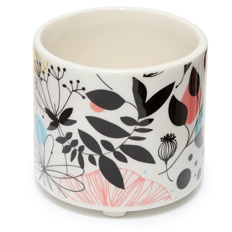 EliteKoopers 1Pcs Wisewood Small Pot Decorative Ceramic Indoor Freestanding Planter Plant Pot