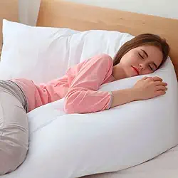 Travesseiro de Corpo GIGANTE 140cm x 40cm – Body Pillow com Capa Impermeável Conforto Premium para Dormir de Lado (1 UNIDADE)