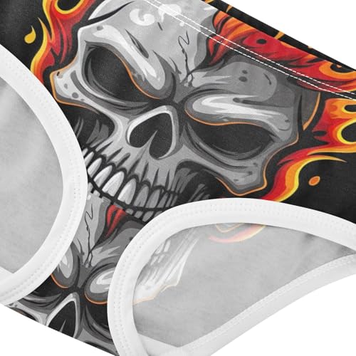 Girls Underwear Toddler 2t Cotton Panties for Girl Funny Kids Undies Briefs Funny Skull Black4