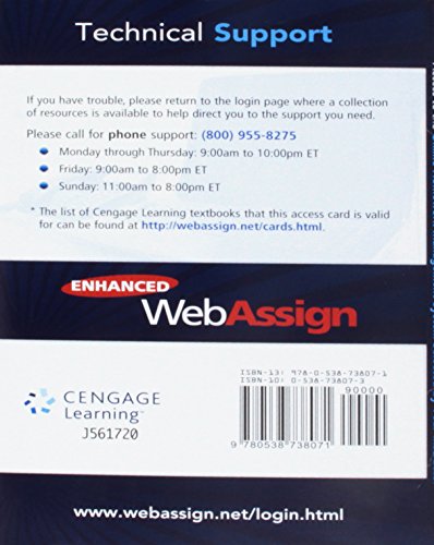 Enhanced WebAssign Homework and eBook LOE Printed Access Card for Multi Term Math and Science - Image 2
