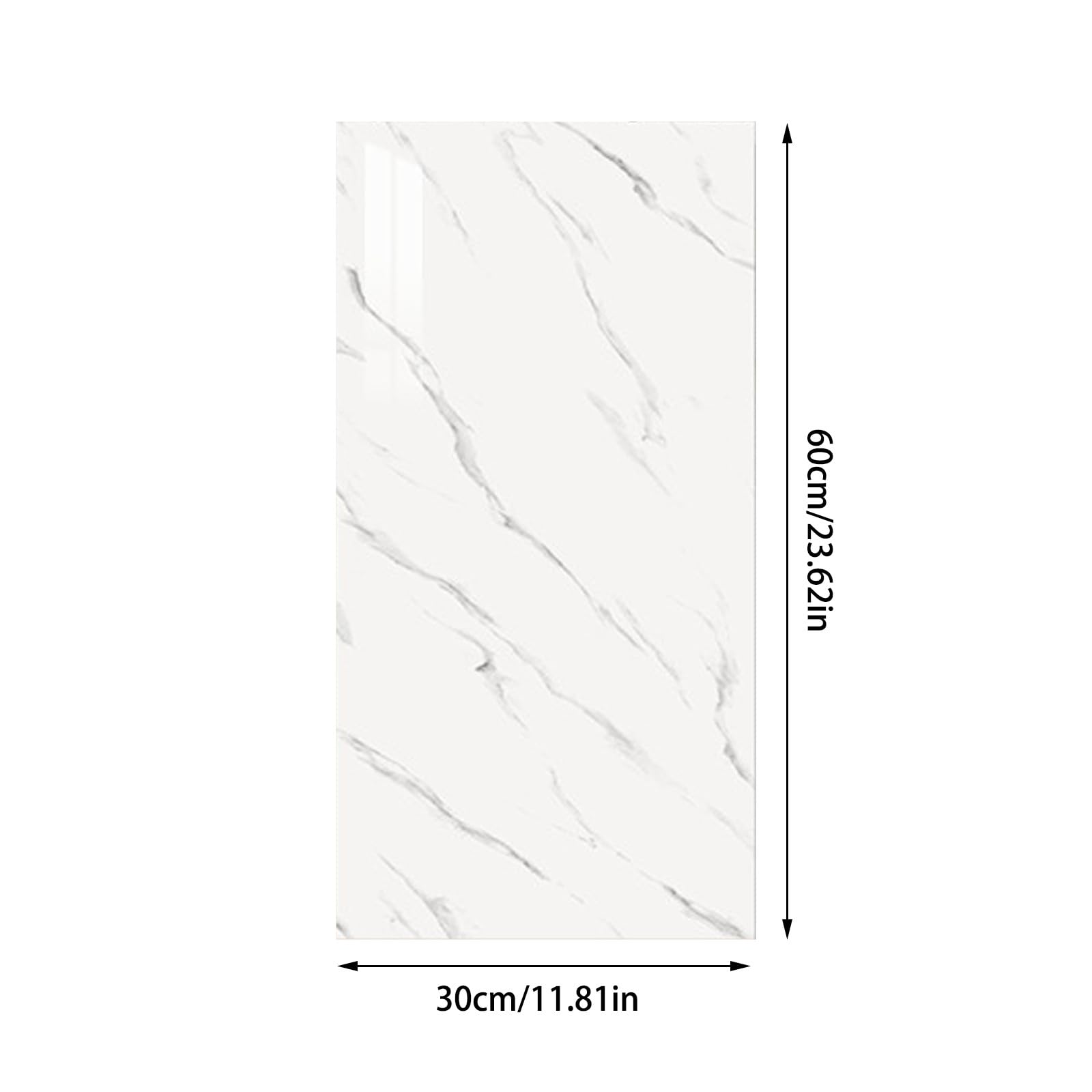 Pegatinas de azulejos de mármol de 60 x 30 cm, 10/20 piezas de azulejos de pared autoadhesivos impermeables, azulejos adhesivos para baño, cocina, salpicaduras (20 unidades)