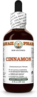 Cinnamon (Cinnamomum Verum) Dry Bark Glycerite, Made in Hawaii, All Natural, Vegan, Lab Tested Alcohol-Free Liquid Extract - 2 fl.oz