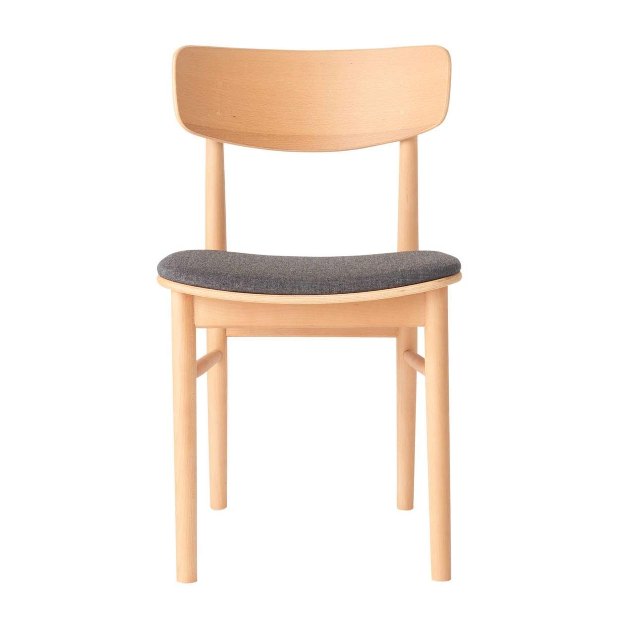 Amazon｜無印良品 ラウンドチェア・布座・ブナ材 幅45×奥行51×高  