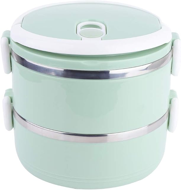 Thermal Food Container 2 Layer Tiffin Lunch Box, Thermal Lunch Box For Hot Food Stainless Steel Bento Lunch Box, Tiffin Box Leak-proof Hot Box For Food, Stackable Thermal Bento Boxes For Kids Adults