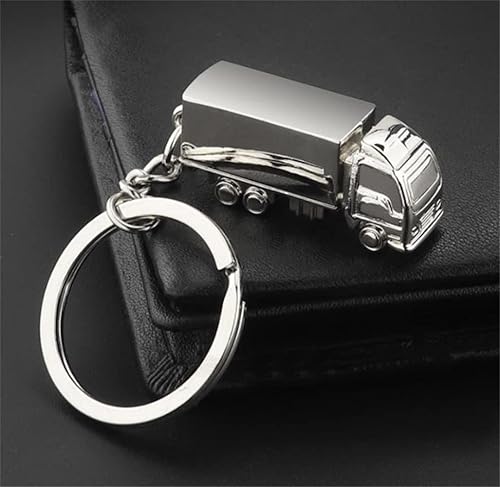 Miniatura 5 de Ergugos Llavero de metal para camión, llavero de camión, llavero de coche, llavero para llaves de coche, regalo creativo, encantador llavero para
