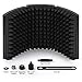 TONOR Microphone Isolation Shield, Studio Mic Sound Absorbing Foam Reflector for Any Condenser Microphone Recording Equipment Studio, Black