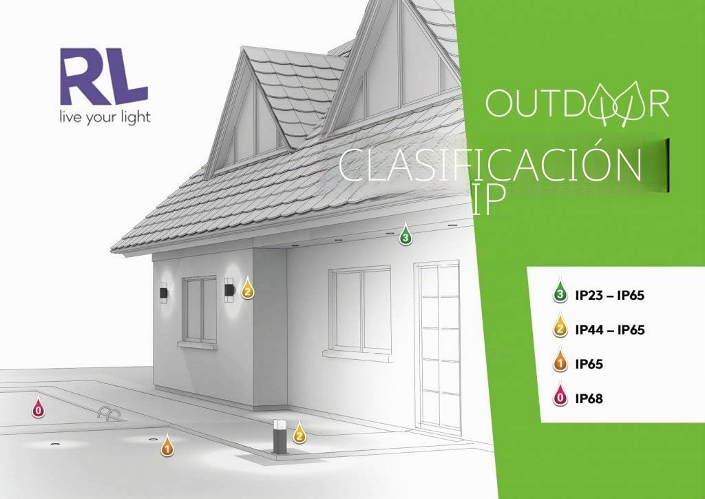 Reality Leuchten R45101101 Lámpara LED de Pie para Exteriores, Blanco