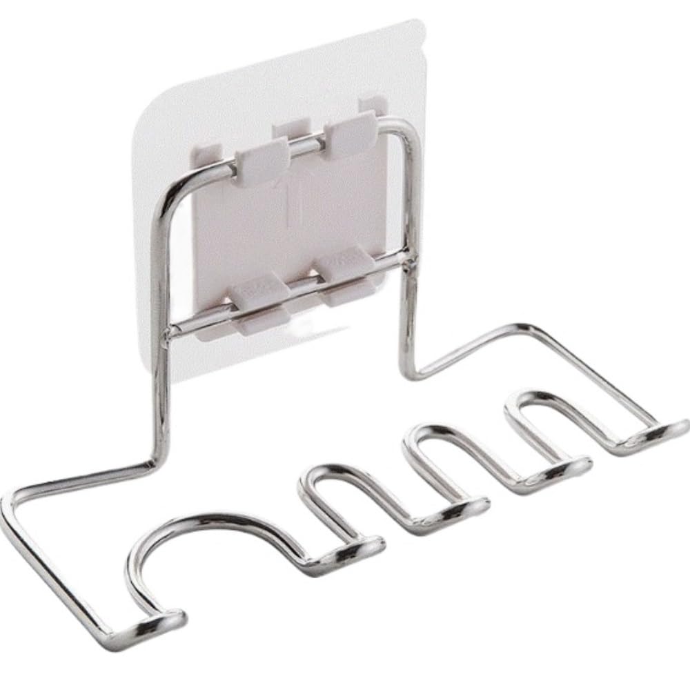 Portacepillos de Dientes para Familia Tenedor Funcional Multi del Cepillo De Dientes La Ventosa Montado En Pared Ninguna Perforación Requerida Cocinas(Blue,Silver,1pcs)